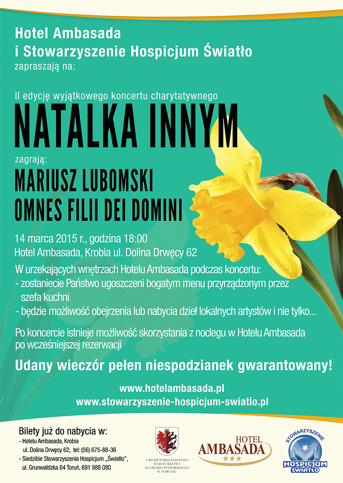 Plakat koncertu charytatywnego Natalka Innym